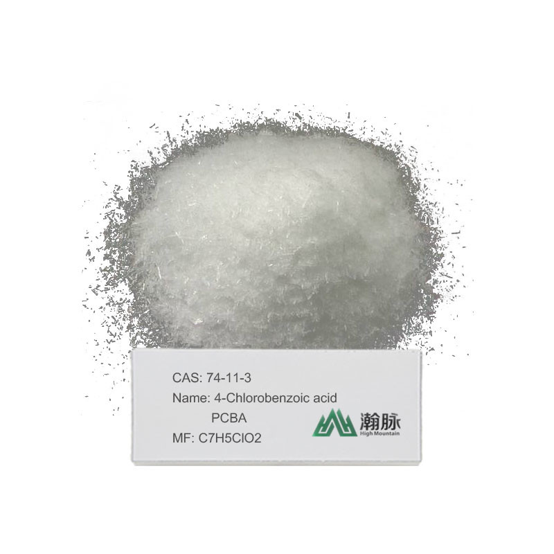 PCBA P-Chlorbenzoic Acid مواد شیمیایی میانگین 4-Chlorobenzoic Acid CAS 74-11-3 C7H5ClO2