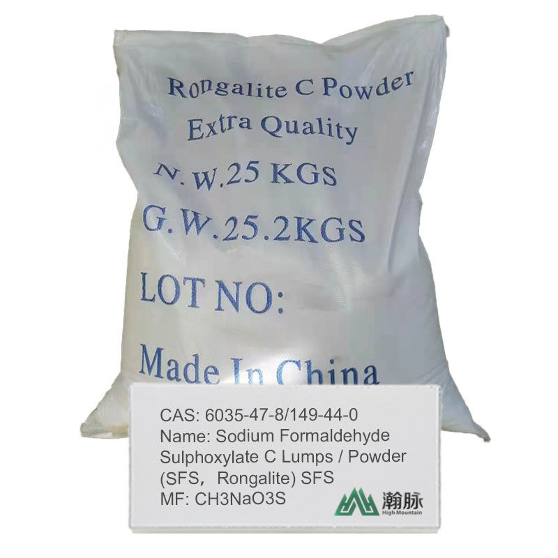 کاربرد چندگانه SFS Sodium Formaldehyde Sulphoxylate (CAS 6035-47-8) / Rongalite (149-44-0) 99٪ خلوص